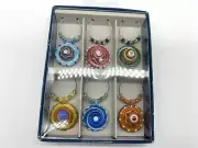 NIP Pier 1 Imports Drink Wine Glass Charms Set Of 6 Colorful Barware Home Decor