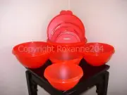 TUPPERWARE WONDERLIER BOWLS/CONTAINERS SET(5)*NEW IN ORIGINAL PACKAGE/RED CHILI*