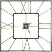 Signature Design by Ashley Thames Metal Wall Clock in Black and Gold