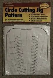 Circle Cutting Jig Pattern-Templates- 2” to 23.5” Circles (87 Pre-Marked)-Grids