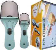 2pcs Adjustable Measuring Spoon Set, Cups Multi-Functional Spoons with Scale