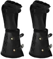 [DZLCGJYX] Medieval Retro Leather Gauntlet Gloves, Xianggu Wristband Armor, Durable and Sturdy, Perfect for Cosplay, Halloween, Theater Props, Historical Reenactment, Adjustable One-Size Fits Most