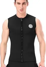 Diving Vest, 3mm Neoprene Wetsuit Top Vest Thermal Warm Sleeveless Vest for Diving Surfing Swimming Sailing