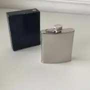 Shiny 6oz Liquor Flask Silver (Brand New)