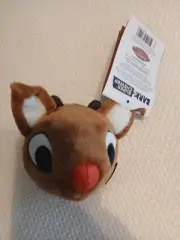 BarkBox Super Chewer Reindeer Games Rudolph Dog Toy Medium Squeaky Ball NEW