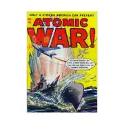 Vintage War Comic Poster, Retro Atomic Design, Rolled Wall Art Print, Sci-Fi