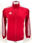 NEW Adidas Tiro 19 Training Soccer 3 stripe Track Jacket Full Zip Red LS Men's L