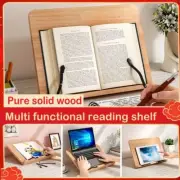 Portable Adjustable Book Stand Document Bamboo Reading Desk Holder Home Office