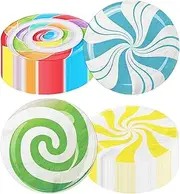 Candyland Party Decoration,40pcs Candy Napkins Lollipop Birthday Paper Napkins Sweet Candy Land Theme for Girl Baby Shower