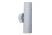 Pillar Light Up/Down 12V MR16 Matte Gre IP65 Round Back Plate