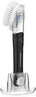 MR.SIGA Soap Dispensing Dish Brush Storage Set Kitchen Brush with Holder for Pot