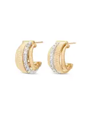 Marco Bicego 18K Yellow Gold Masai Diamond Huggie Hoop Earrings