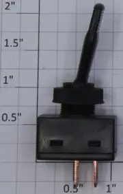 Radio Shack 275-651X Plastic SPST Black Flat Lever On/Off Toggle Switch