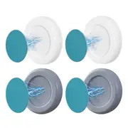 4/8pcs Magnetic Hooks Wall Mount Holder Hook For Remote Control-White&Gray