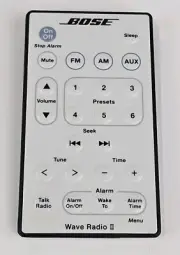 Bose Wave Music System II Remote Control White