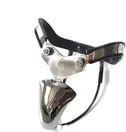 HCUDFN BDSM Stainless Steel Chastity Belt Pants Metal Penis Ring Sex Toy Lock Bondage Chastity Device for Men Couples(Waist 108~114cm)