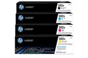 HP 202X Toner Ink Cartridge High Yield Black Magenta Cyan Yellow Set Bundle