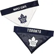 NHL Toronto Maple Leafs Reversible Bandana Size XX-Large for Dogs & Cats. 2 Sided Sports Bandana, Premium Embroidery Team Logo, Many NHL Teams Available