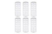 6PK Barcraft Plastic Flexible 14-Ice Cube Tray Large Square Mould Mold White