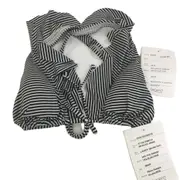 Legend the Swimwear Woman Frilled Striped Back Bikini Beach Top Size 38 NEW