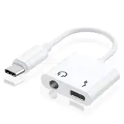 2IN1 Type-C to 3.5mm Audio Adapter Cabler for Samsung Galaxy Note 20 5G SM-N981U