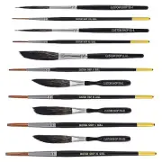 Custom Shop Pinstriping Brush Master Set with 6 Lettering Quill Brushes
