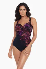 Miraclesuit tummy control swimsuit Poppy Seraphina Size 12 Black Tamarind