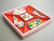 Kyoto ware Kiyomizu ware Kyoto Hinamatsuri chopstick rest set Yoshiyama