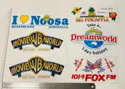Assorted Vintage Gold Coast Stickers - Unused Retro 90s Dreamworld Movie World