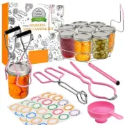 Canning Supplies Starter Kit with Stainless Steel Canning Rack and Accessorie...
