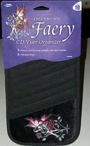 Amy Brown Faery Car Music Fairy Girl black CD Visor organizer holder Xmas Gift
