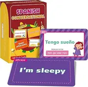 gisgfim Spanish Conversational Phrase Flash Cards Spanish Learning Beginner Sayings for Travel, Memory, Quick Reference Educational Bilingual Language Learning Resource for Adults School Classroom