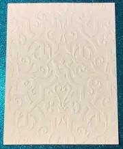 EMBOSSING CARD FRONTS SET 4 “Elaborate Quatrefoil” CARDSTOCK CARD MAKING