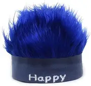 [KiRYu] Halloween Unisex Funny Beanie Hat Headband with Spiked Hair Fake Hat with Hair Funny