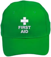 HolyShirt HI-VIZ First AID Green Safety Cap