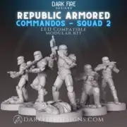 Republic Armored Commandos Squad B (5) - DARK FIRE | Legion compatible