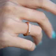 Solitaire Modern Design Women's Ring Tapered Baguette Shape Sapphire For Gift