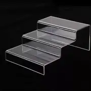 2/3 Tier Acrylic Stepped Desktop Storage Holder Organizer Display Shelf Rack
