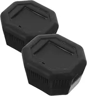 Generic 2 Pcs Tennis Racket Back Cover Tennis Racket Cover Bag Tennis Racket Butt Cover Badminton Racket Butt Cover Tennis Racquet Cover Tennis Racket Grip Ring Racket Sleeve Plastic Black