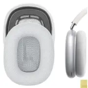 Geekria Protein Leather Ear Pads for Airpods MAX Headphones (Silver)
