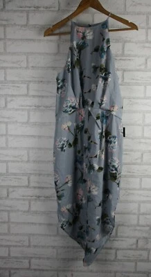 Cooper St womens pencil dress front tuck 12 new grey floral print