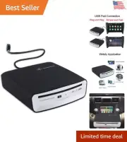 USB External Car Universal CD Player USB Connection Portable CD Player for Ca...