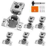 1 Inch Overlay Soft Close Cabinet Hinges 6 Pack Slow Soft Close Hinges for Ki...