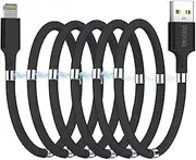 1.8M/5.9ft Magnetic Charging Cable, Portable Organized Fast Charging, Super Magnetic Absorption, Tangle-Free Cable USB Cable Cord, Compatible with Iphone15 14 13 12 11 Pro Max Xr Xs (Black)