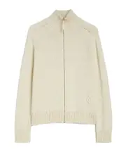 zipped cardigan DE52,DE50 coconut color