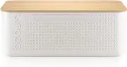 BODUM Bread Box with Cutting Board Lid, Off White, 11555-913, Large