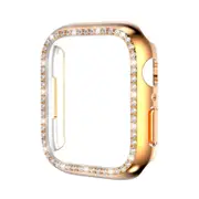 Nevenka Shiny Apple Watch Case Single Row Diamond for iWatch 8 7-RoseGold