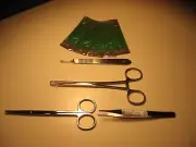 5 PC SICSSOR KIT W SCALPEL HANDLE AND SURGICAL BALDES (7511)