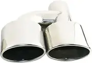 1 PCS Stainless Steel Dual Exhaust Tip 2.5'' Inlet Modifiy Muffler Tip Compatible For E63 W204 W211 W212(EJ30213b-R-AG)