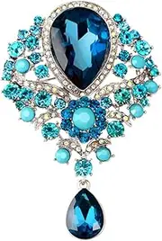 [Ipetboom] Rhinestone Brooch Pin for Women Sparkly Clothing Decoration for Coats Scarves Bags and Hats Elegant Accessory for Parties and Daily Wear